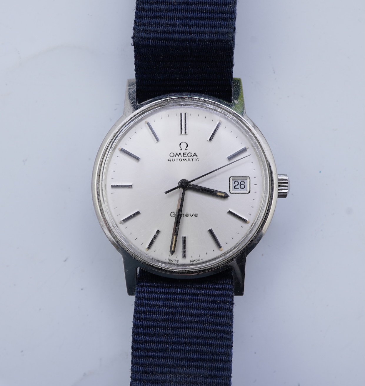 A gentleman's early 1970's stainless steel Omega Automatic wrist watch